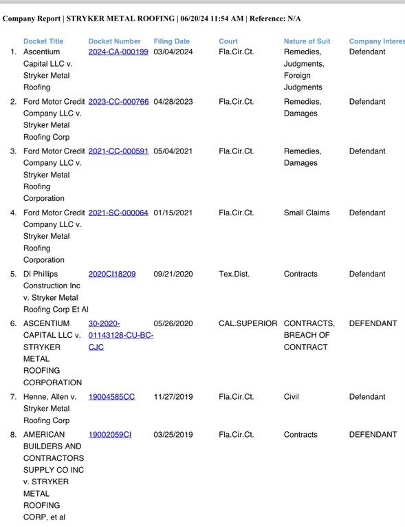 Slide of Stryker Metal Roofing