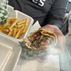 Rise Tacos N Pitas - Chicken Shawarma on pita combo with/fries
