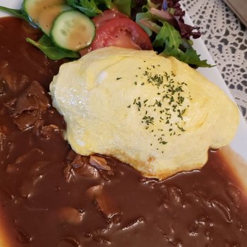 Marulilu Cafe - Omelette rice with Hayashi sauce - Cafes Near Me - Vancouver, British Columbia