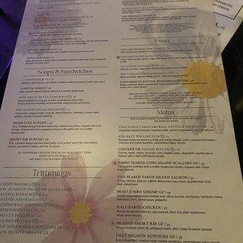 Bloom Botanical Bistro - Menu - New American Near Me - Queens, New York