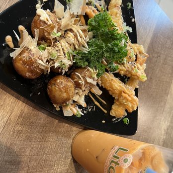 Litchi Delights - Thai tea , shrimp tempura, takoyaki balls - Poke Near Me - Pembroke Pines, Florida Litchi Delights - Thai tea , shrimp tempura, takoyaki balls - Poke Near Me - Pembroke Pines, Florida