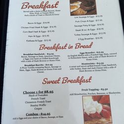 Patty's Cafe - Updated menu