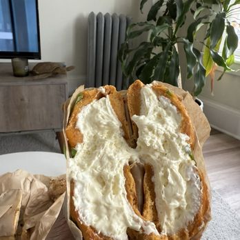 Bageletto - Jalapeño cheese bagel w shmear - Bagels Near Me - San Francisco, California