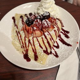 Berries and cream crepe Berries and cream crepe