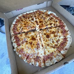Tiddaly Diddalys - Cheese pizza - I moved two pizzas together but you get the point