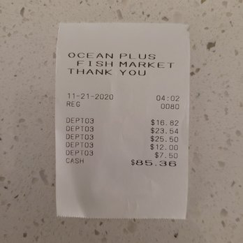 Ocean Plus Fish Market - Total cost for 1 lb salmon, 1 lb yellowtail, 0.50 lb bluefin tuna, 1 portion uni , 8 pc scallop - Seafood Markets Near Me - Rosemead, California Ocean Plus Fish Market - Total cost for 1 lb salmon, 1 lb yellowtail, 0.50 lb bluefin tuna, 1 portion uni , 8 pc scallop - Seafood Markets Near Me - Rosemead, California