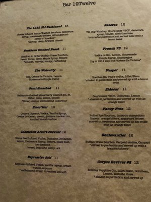 Menu photo 7 Bar 19 Twelve North Myrtle Beach, SC
