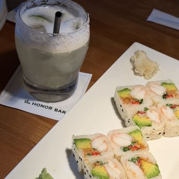The Honor Bar - Coconut shrimp roll - New American Near Me - Del Mar, California The Honor Bar - Coconut shrimp roll - New American Near Me - Del Mar, California