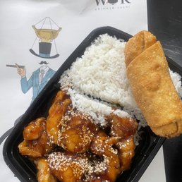 Sesame Chicken with White Rice