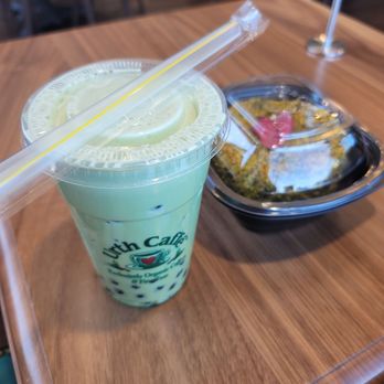 Urth Caffe - Moroccan Mint Boba and Pistacio Tiramisu - Coffee & Tea Near Me - Henderson, Nevada