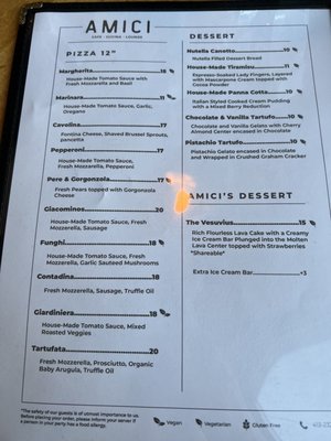 Menu photo 5 Amici Berkshires West Stockbridge, MA