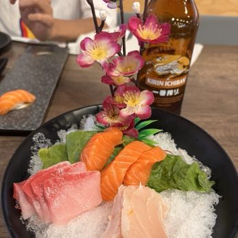 Sake - Sake, shiro maguro and hamachi sashimi. - Sushi Bars Near Me - Roseville, California Sake - Sake, shiro maguro and hamachi sashimi. - Sushi Bars Near Me - Roseville, California
