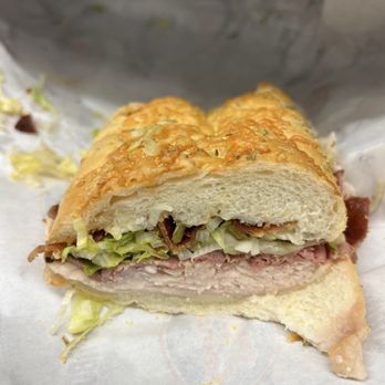 Jersey Mike's Subs - Number 9 Club Supreme Regular with extra meat, cheese and bacon. This is what a $15.95 sub looks like from Jersey Mikes. - Fast Food Near Me - Lebanon, Pennsylvania Jersey Mike's Subs - Number 9 Club Supreme Regular with extra meat, cheese and bacon. This is what a $15.95 sub looks like from Jersey Mikes. - Fast Food Near Me - Lebanon, Pennsylvania