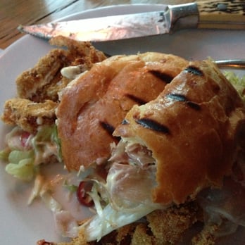 The Whelk - Cornmeal fried soft shell crab on brioche...pickled ramp remoulade, Benton's ham. To die for? YES!~ - Seafood Near Me - Westport, Connecticut The Whelk - Cornmeal fried soft shell crab on brioche...pickled ramp remoulade, Benton's ham. To die for? YES!~ - Seafood Near Me - Westport, Connecticut