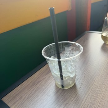 Adelicia's - This is the cup their $15.95 Cadallic Margarita came in loaded with ice. - Mexican Near Me - Langley, British Columbia