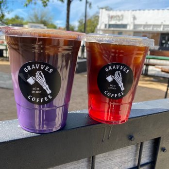 Gravves Coffee - two cups of iced coffee - Food Trucks Near Me - San Antonio, Texas Gravves Coffee - two cups of iced coffee - Food Trucks Near Me - San Antonio, Texas