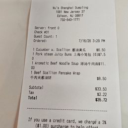 3% charge with credit card is normal now a days. Long live cash. 3% charge with credit card is normal now a days. Long live cash.