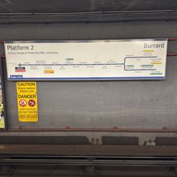 Burrard SkyTrain Station - Platform map~ (April 2026)