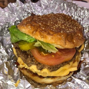 Five Guys - Bacon Cheeseburger All The Way - Burgers Near Me - San Diego, California Five Guys - Bacon Cheeseburger All The Way - Burgers Near Me - San Diego, California