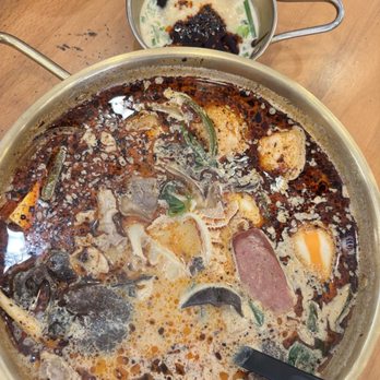 Mala Town - Signature Beef Bone Broth (medium spicy). - Ramen Near Me - Milpitas, California Mala Town - Signature Beef Bone Broth (medium spicy). - Ramen Near Me - Milpitas, California
