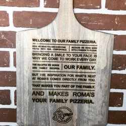 Roma's Pizzeria - Our Motto