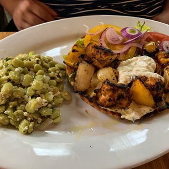 Stella's - Chicken Pita with lima bean salad - Greek Near Me - Charleston, South Carolina