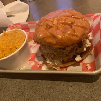 Wilson County Barbecue - Pulled pork sandwich w/sweet potato mash - Barbeque Near Me - Portland, Maine