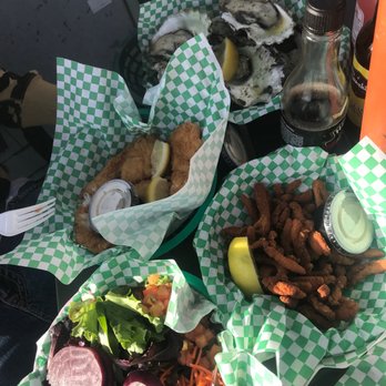 Tognazzini's Dockside - Fish and chips, salad, clam strips and bbq oysters! - Seafood Near Me - Morro Bay, California Tognazzini's Dockside - Fish and chips, salad, clam strips and bbq oysters! - Seafood Near Me - Morro Bay, California