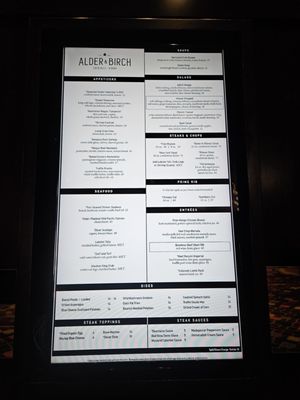 Menu photo 1 Alder & Birch Las Vegas, NV