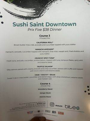 Menu photo 3 Sushi Saint Orlando, FL