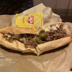 Philly cheesesteaks. Incredible quick service.  Friendly staff. Nice atmosphere. They need more soda options.