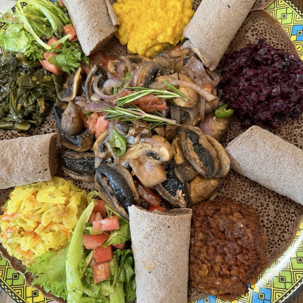 Jebena Bistro - Vegan combo platter - Coffee & Tea Near Me - Chamblee, Georgia Jebena Bistro - Vegan combo platter - Coffee & Tea Near Me - Chamblee, Georgia