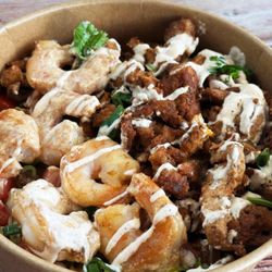 Burrito Houz - Shrimp and Steak Bowl