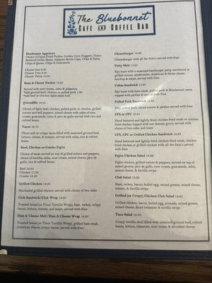 Menu photo 5 The Bluebonnet Cafe and Coffee Bar Valley View, TX Menu photo 5 The Bluebonnet Cafe and Coffee Bar Valley View, TX