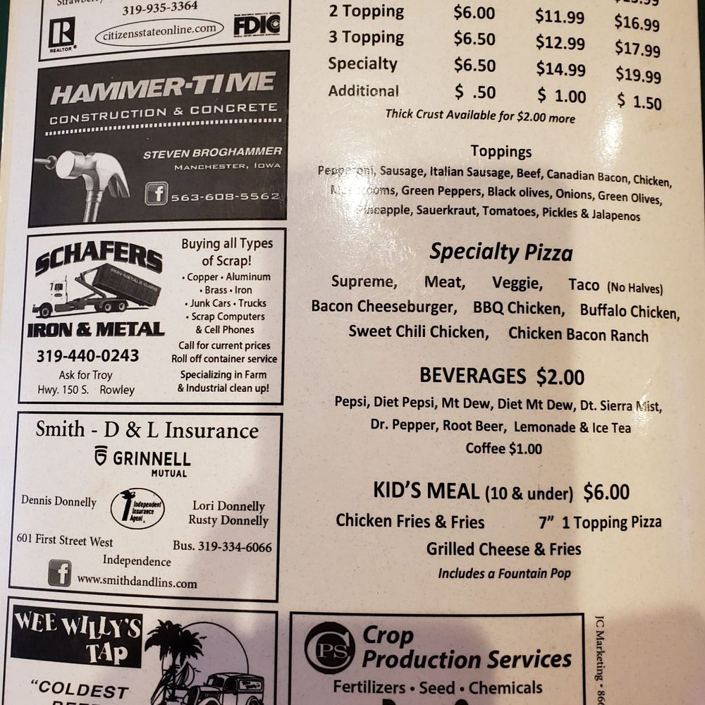 Dundee Bar & Grill - the menu - American Near Me - Dundee, Iowa Dundee Bar & Grill - the menu - American Near Me - Dundee, Iowa