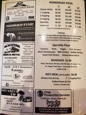 Menu photo 3 Dundee Bar & Grill Dundee, IA