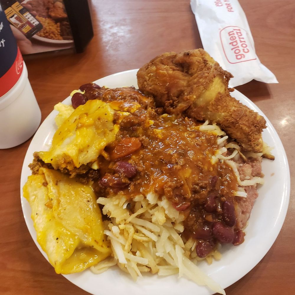 Golden Corral Buffet & Grill - Scatter, smothered ,covered, and peppered! - American Near Me - Burlington, North Carolina Golden Corral Buffet & Grill - Scatter, smothered ,covered, and peppered! - American Near Me - Burlington, North Carolina