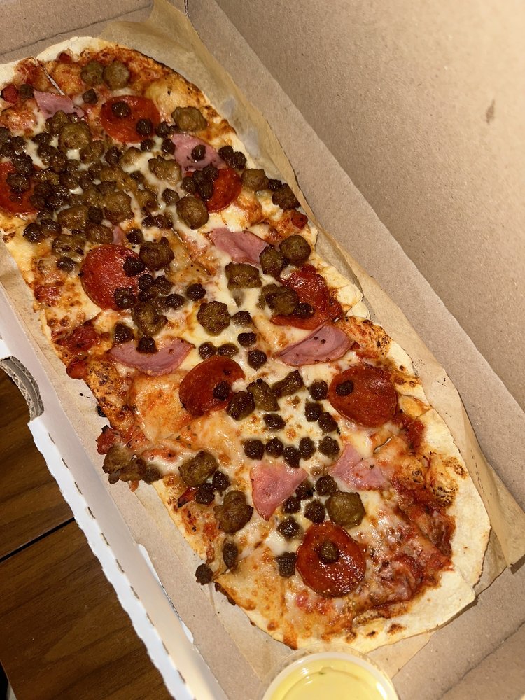 Food from Slim and Husky's Pizza