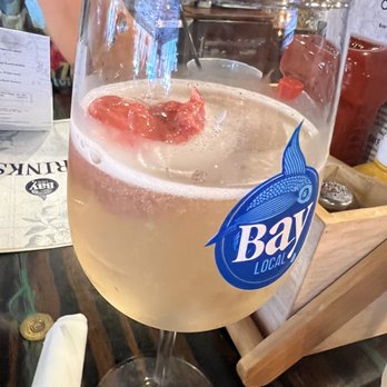 Bay Local Eatery - Raspberry sorbet mimosa - New American Near Me - Virginia Beach, Virginia Bay Local Eatery - Raspberry sorbet mimosa - New American Near Me - Virginia Beach, Virginia