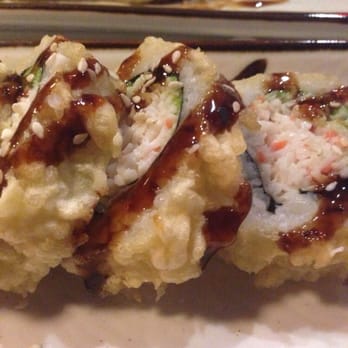 Sushi Dake - Golden California Roll drizzled in Eel Sauce DELICIOUS!!! - Sushi Bars Near Me - Anaheim, California Sushi Dake - Golden California Roll drizzled in Eel Sauce DELICIOUS!!! - Sushi Bars Near Me - Anaheim, California