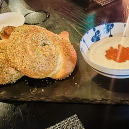 Japanese Milk Bread w/ Yogurt Dip & Roe Japanese Milk Bread w/ Yogurt Dip & Roe