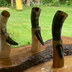 Honeysuckle Meadery - Drinking horns to enjoy the mead!