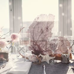 Designs By Ahn - Beautiful Centerpieces from my beach chic wedding. Designs by Ahn was amazing!!!