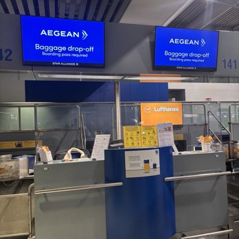 Aegean Airlines - Baggage Dropoff for Flight to Nice at Athens International Airport - Airlines Near Me - Nice, 06