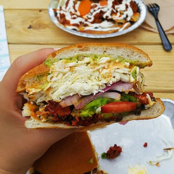 Tacoria - Chorizo and golden avocado torta - Tex-Mex Near Me - New Brunswick, New Jersey Tacoria - Chorizo and golden avocado torta - Tex-Mex Near Me - New Brunswick, New Jersey