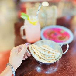 Cafe Turko - Beets Hummus, Kefir Cheese and Za'atar, Rose Mocktail