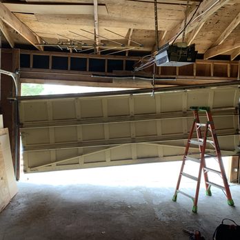 Garage Care Solutions - Hung Door fell off track - Garage Door Services Near Me