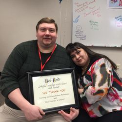 Family Care - 2019-I'm on on the right, 260 lbs and just having set my weight loss goals with my favorite Doctor from Family Care the week before...