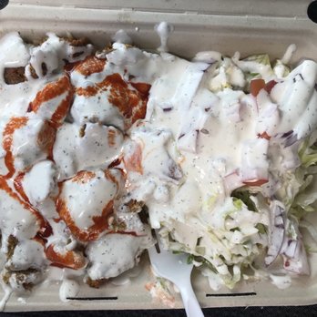 Hefty Gyros - Falafel plate "OK" and had too much white sauce. I prefer meat on my rice. - Food Trucks Near Me