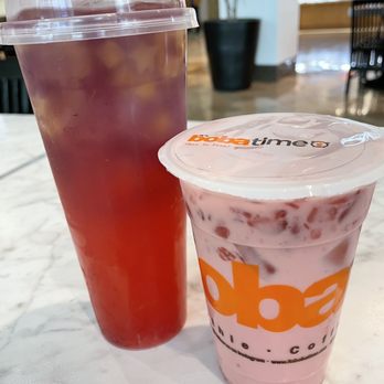 It's Boba Time - Arcadia - Galaxy Iced Tea and Strawberry Milk Tea - Bubble Tea Near Me - Arcadia, California